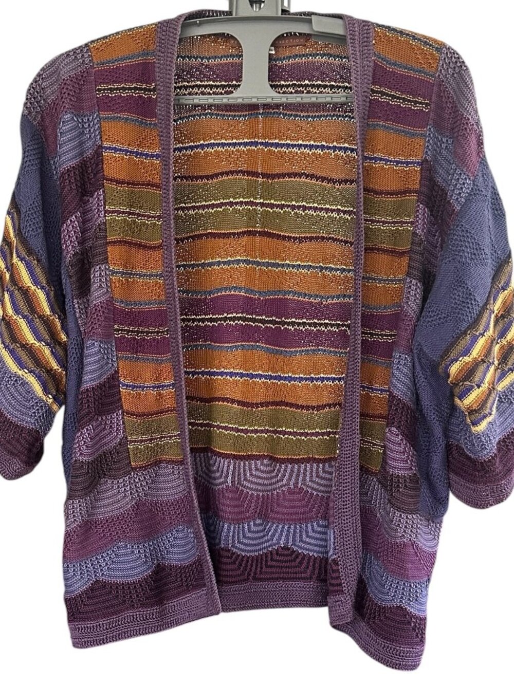 Peruvian Connection Pima Cotton Cardigan Sweater Sz XS/S  Kimono Sleeve Boho